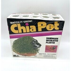 Vintage WATCH IT GROW! Chia Pet Frog Toad Decorative Handmade Pottery Planter